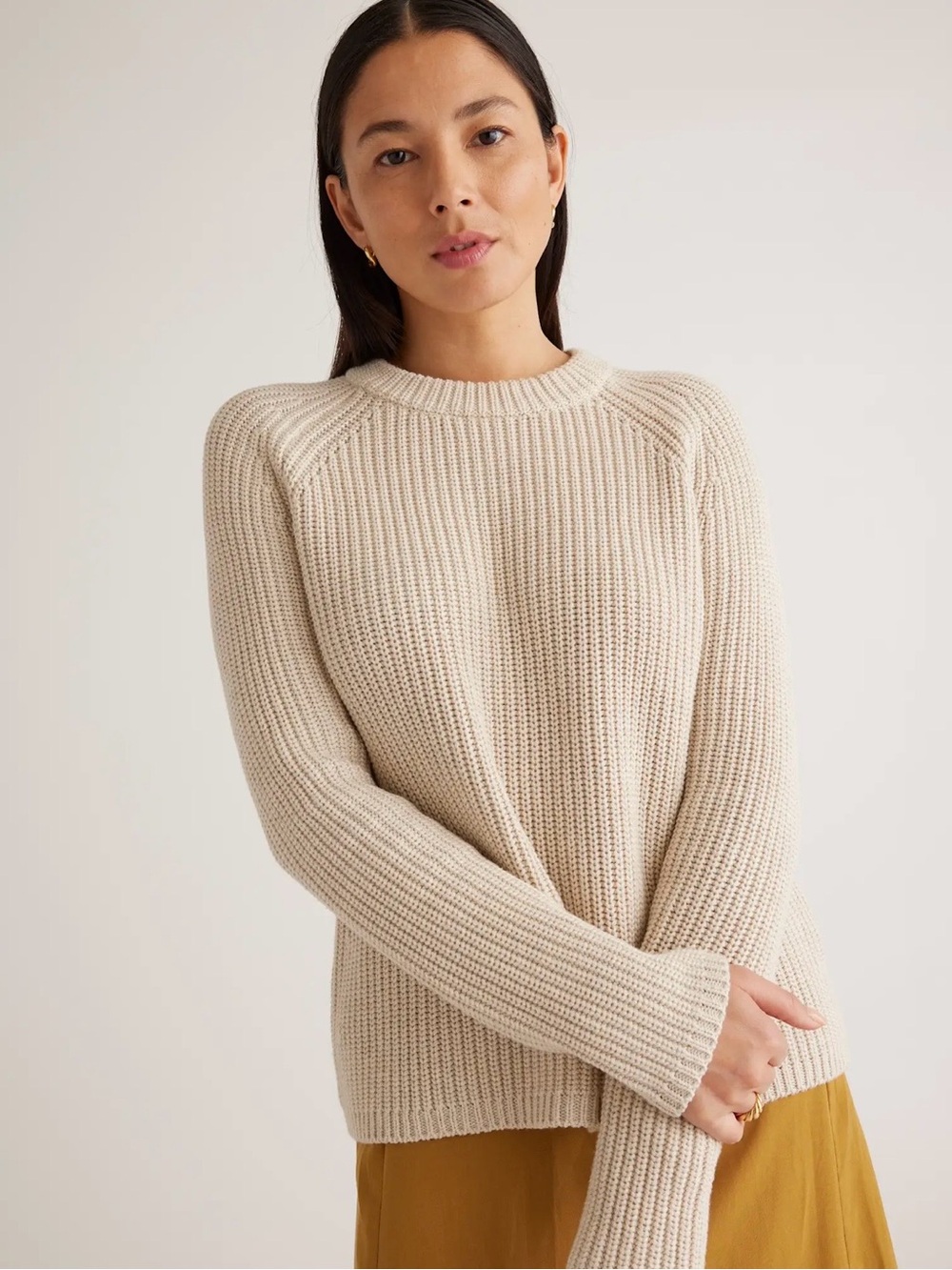 Quince 100% Organic Cotton Fisherman Crew Sweater - Picture 2 of 13